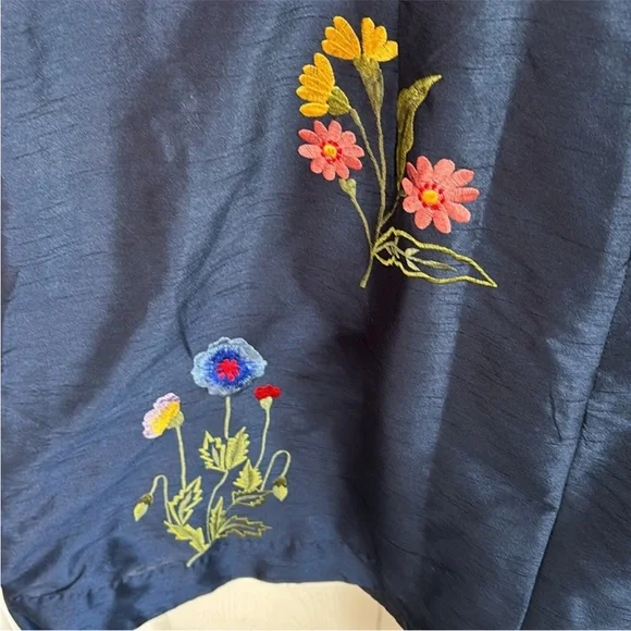 🌸 Eshakti Wayward Fancies Floral Embroidered Trapeze Dress 14 XL GORGEOUS HTF - Picture 9 of 12